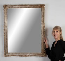 Francia stílusú tükör ezüst színű keretben