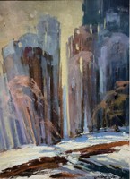László Magyar (1953-2016) Transcarpathian painter: winter forest