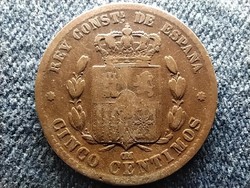 Spanyolország XII. Alfonz (1874-1885) 5 centimo 1877 OM (id57352)