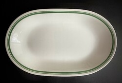Alföldi dupla zöld csíkos palacsintás virslis tányér ovális tál
