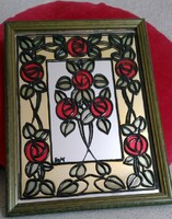 Decoration ornament in stained glass frame can be hung on the wall - mirror glass - excellent as a Christmas gift