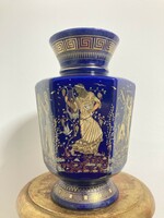 Ceramotechnica Xipolias görög kerámia mitológia mintázatos váza 24 karátos aranyozással