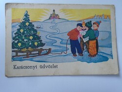 D195600  Karácsonyi   képeslap 1940k