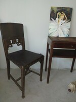 Art Nouveau printed leather chair