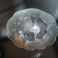 Régi szép  üveg tányér 30 cm