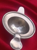 Régi konyhai eszköz: Alpacca/Alpakka teaszűrő/ Kis meretű szűrő/Teázási kellék