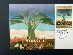 Csontváry Kosztka Tivadar: ZARÁNDOKLÁS A CÉDRUSHOZ LIBANONBAN - CM képeslap