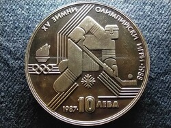 Bulgaria xv. Winter Olympics .640 Silver 10 lev 1987 pp (id61525)