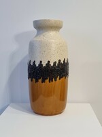 BAY Keramik gyönyörű vintage kerámia padlóváza ,plasztikus  fat lava dekorral