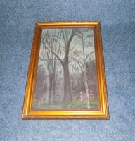 Signed painting in picture frame 