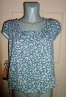 Blue floral small flower 38 women's top