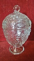 German art nouveau walther glass holder with lid 16 cm