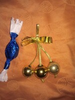 Karácsonyfadísz - Gablonzi gömbök masnival