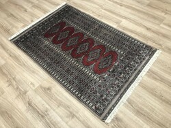 BOKHARA - PAKISZÁNI kézi csomózású gyapjú PERZSA szőnyeg, 102 x 163 cm
