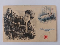 Régi képeslap Magyar Vöröskereszt reklám képeslap