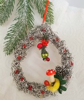 Silver drop Christmas tree decoration,