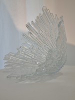 Tauno Wirkkala design, Humpilla  finn művészi jégüveg tál /kínáló 60-as/70-es évek