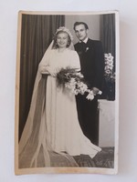 Régi esküvői fotó 1949 műtermi fénykép