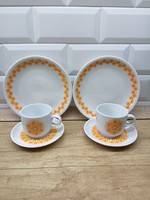 Alföldi porcelán ritkább sárga Gabriella dekoros darabok