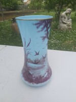 Antik, Francia festett üveg. 1900 as évek. 30 cm