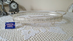 Queen Anne silver-plated oval Jena plate holder