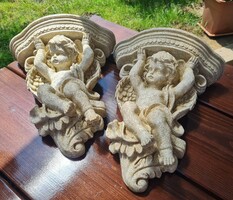 Angyalos fali dísz, konzol, gyertyatartó, őrző