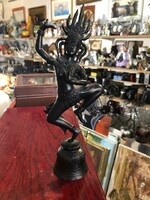 Bronze statue of Vishnu, 22 cm in size, excellent for collectors, with bell