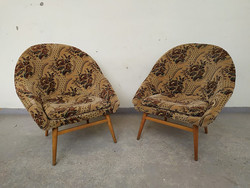 Retro armchair furniture upholstered shell armchair chair 2 pieces 5478
