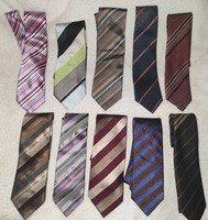 10 striped ties in one - it includes branded and silk