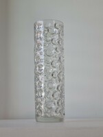 Skandináv stílusú  üveg "buborék"  váza - Hirschberg, Wilhelm Braun dizájn- '70-es évek