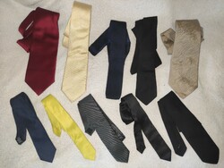 10 solid colored ties in one - it includes branded and silk
