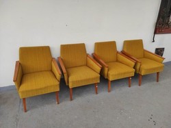 Retro bútor fa karfás kárpitozott fotel szék 4 darab 6828