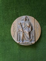 Mátyás király bronz plakett