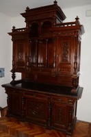 2 db antik Ónémet XIX század eleji tálaló szekrény + 1 db asztal