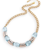 Necklaces made of very beautiful crystal-cut acrylic pearls and a beautiful gold-colored chain.
