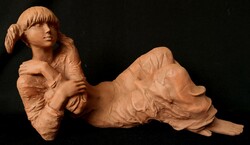 Dt/237 - tóth vali - resting Fruska terracotta sculpture