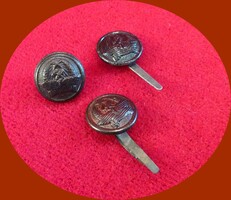 Rákosi period railway uniform buttons. 3 N41 diameter, 15 mm.