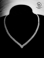 "Minimalist Silver Beading Necklace" ezüst színű gyöngyfűzött nyakék