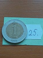 Turkey 1 lira 2005 bimetal 25