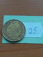 TÖRÖKORSZÁG 500 LIRA 1989  25