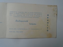 D195728 Szalagavató bál meghívó  1961  Dózsa György gimnázium -Rákospalota