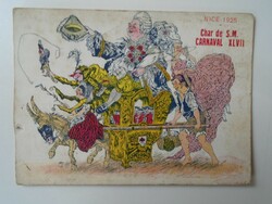 D195734 postcard (damaged) char de s.M. Carnaval xlvii nice - 1925 Nice carnival 1925