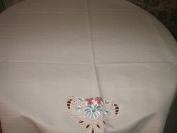 Beautiful special madeira embroidered pink stained glass curtain