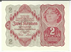 2 Korona kronen 1922 Austria aunc 1.