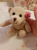TEDDY BEAR - rózsaszin masnis kis plüss maci mackó