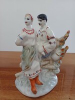 Baranovka Ukrán szovjet porcelán szerelmesek figura 1960-as évek