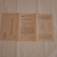 MEDICINA KÖNYVKIADÓ prospektus 1969. évben megjelenő Panoráma útikönyvekről+ megrendelőlap