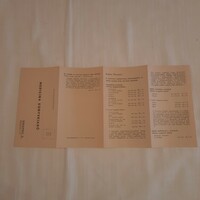 MEDICINA KÖNYVKIADÓ prospektus 1970. évben megjelenő Panoráma útikönyvekről+ megrendelőlap