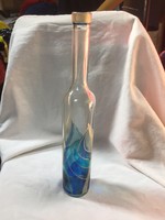 Beautiful, hand-painted glass bottle - n18