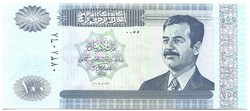 100 Dinars Dinars 2002 Iraq unc Saddam